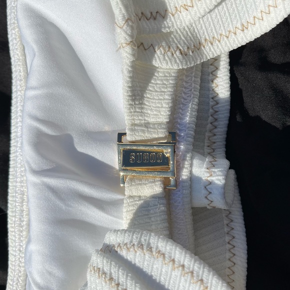 Suboo Kaia Ruffle Bandeau Top in Ivory size XS - Picture 5 of 7